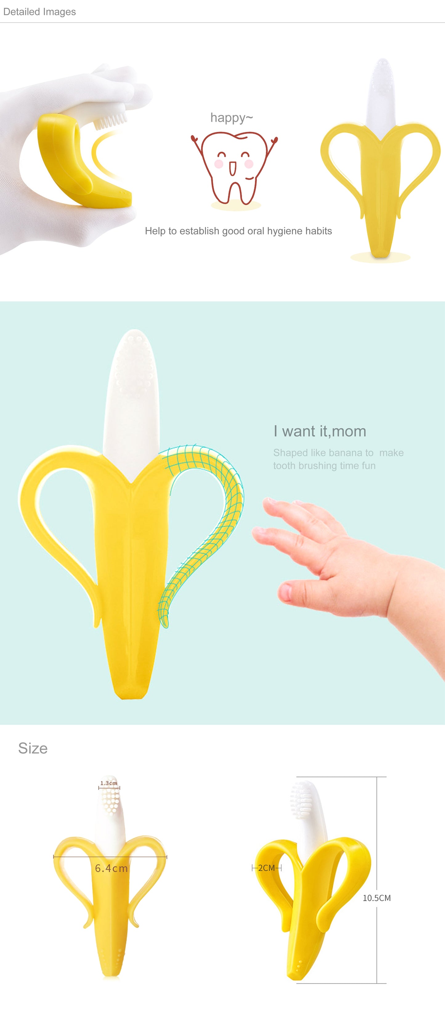 Cartoon Baby Teether (Banana Design)
