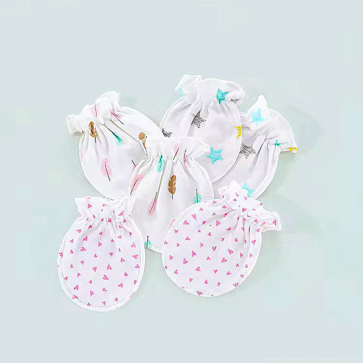 Premium quality Baby cotton mittens. (3 pairs)