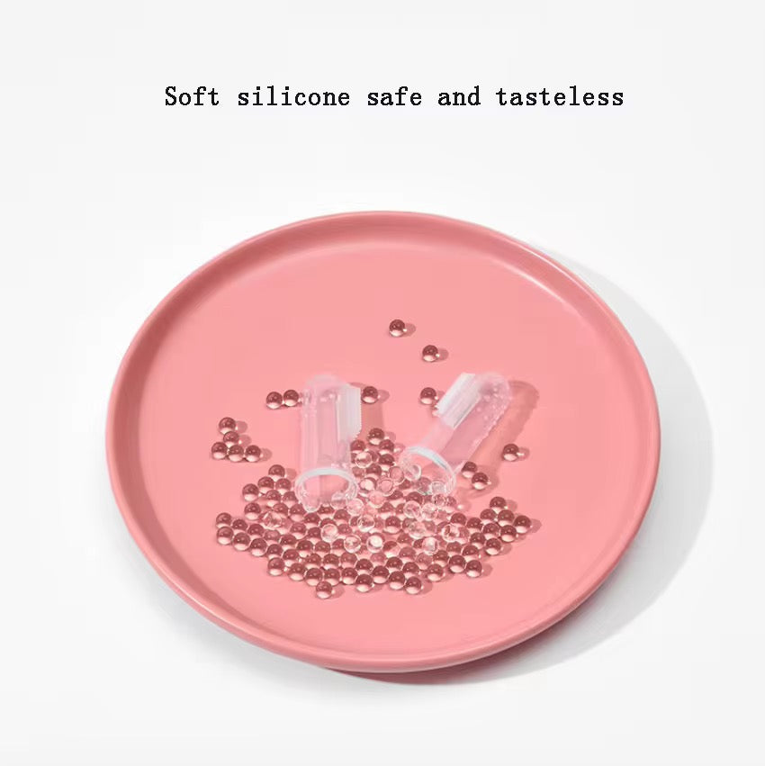 Newborn baby silicon gum finger brush.