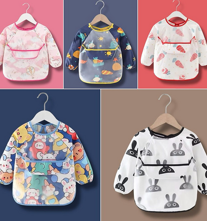 Baby cloth full sleeve bibs.