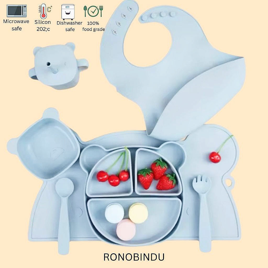 Mealtime Made Easy and and fun – Silicone Baby Feeding Set 🍽️