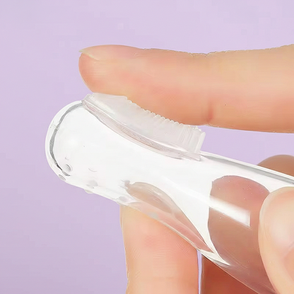 Newborn baby silicon gum finger brush.