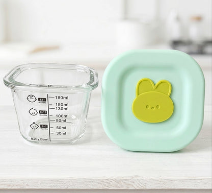 Glass Baby Food Storage Jar with Silicone Lid
