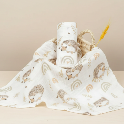 100% Organic Bamboo Cotton Moslin Swaddle .4 layer.