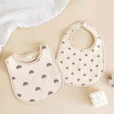 Baby waterproof Cloth Bibs. 2 pcs set.