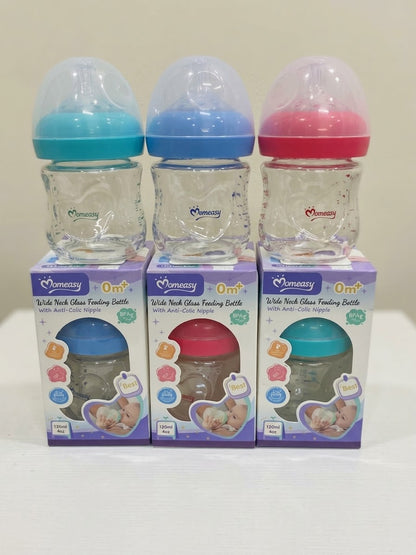 Momeasy Wide-Neck Glass Feeding Bottle (120ml / 4oz)