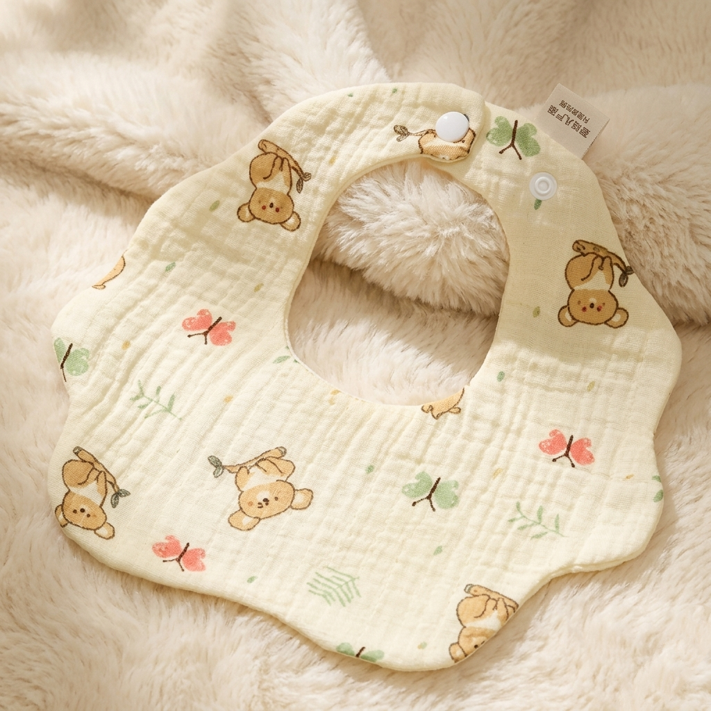 Organic Muslin Cotton bibs..