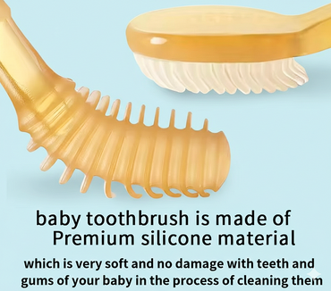 Baby silicon mouth cleaner brush set .