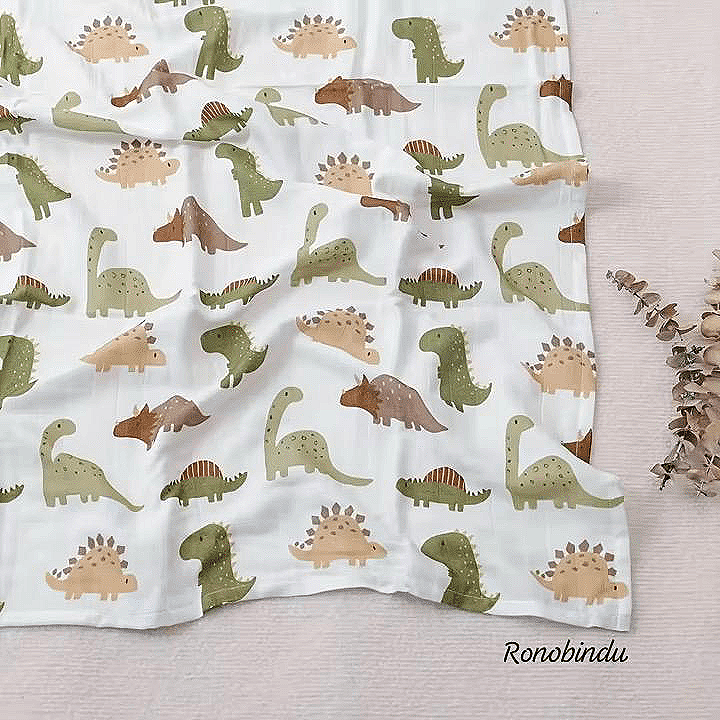 100% Organic Bamboo Cotton Moslin Swaddle .4 layer.