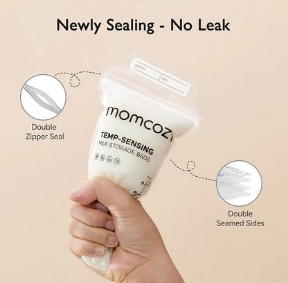 Momcozy breastmilk storage bags. (10 pcs) (disposable)