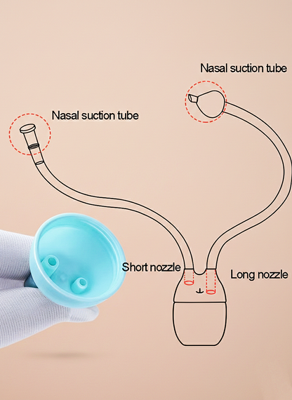 Baby nose aspirator with tweezer and cleaning tool set .