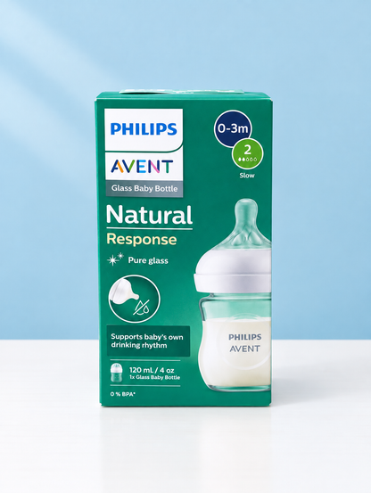 Philips Avent Natural Response Glass Baby Bottle 120ml