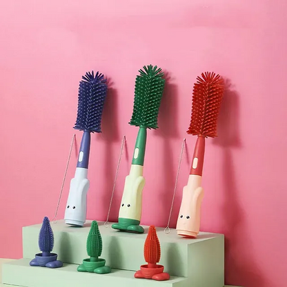 3-in-1 Silicone Baby Bottle Brush Set