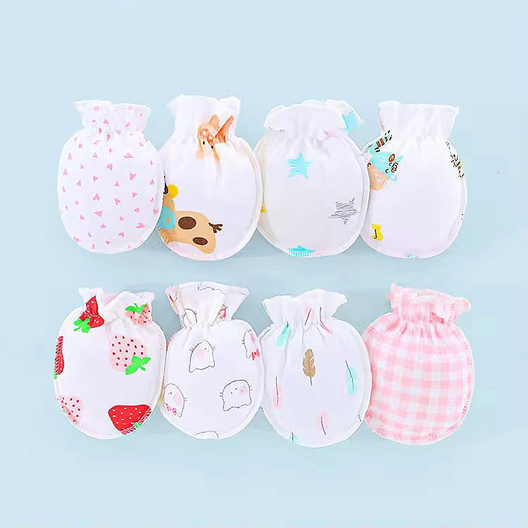 Premium quality Baby cotton mittens. (3 pairs)