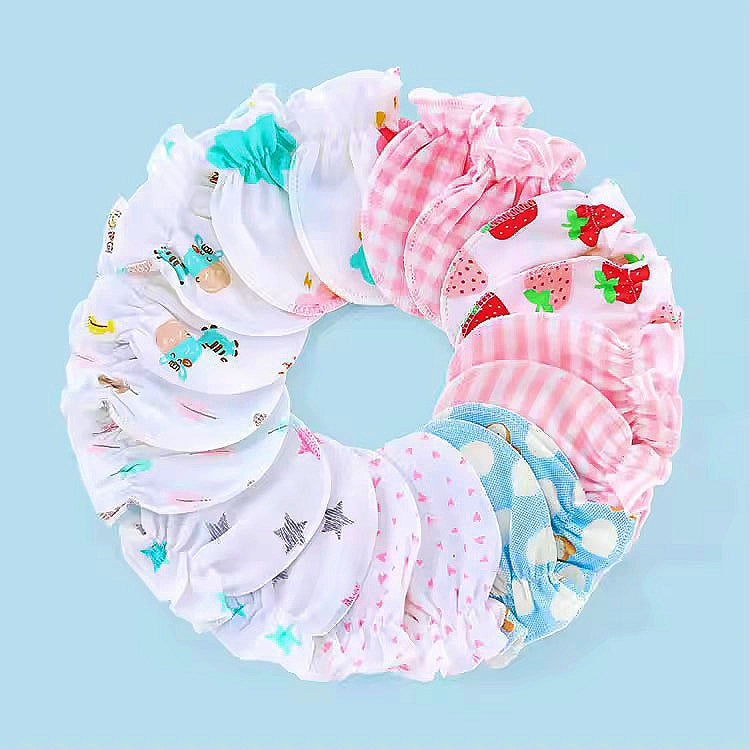 Premium quality Baby cotton mittens. (3 pairs)