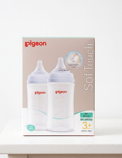 Pigeon Softouch Baby Bottles – Twin Pack 240ml