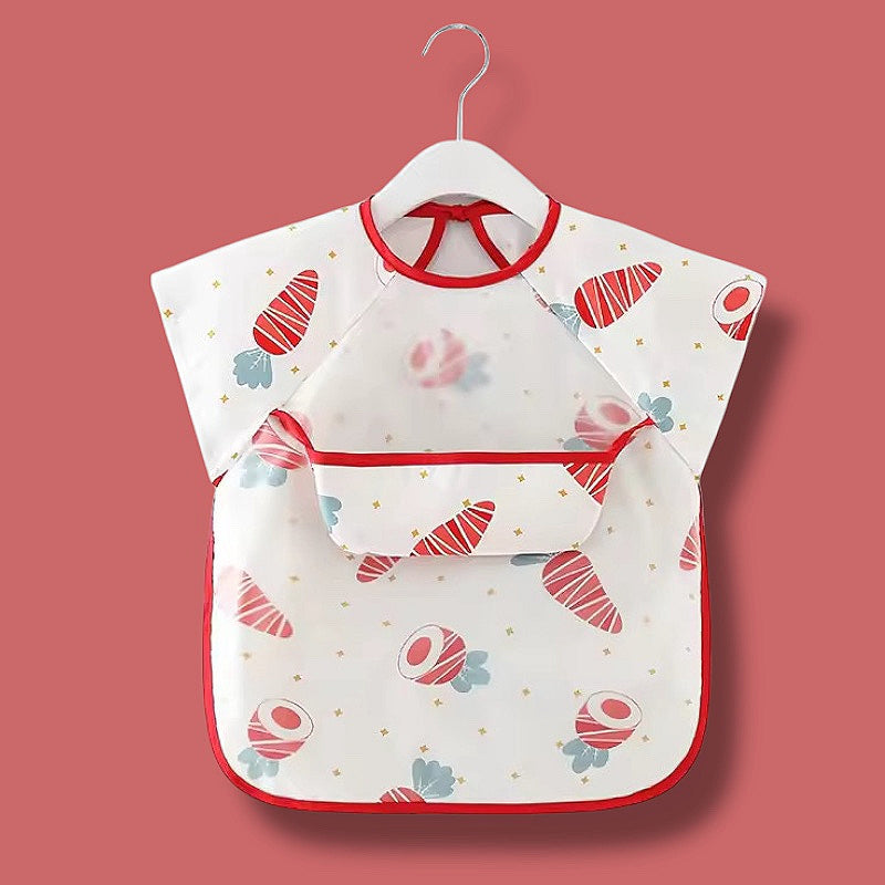 Baby cloth half sleeve bib.