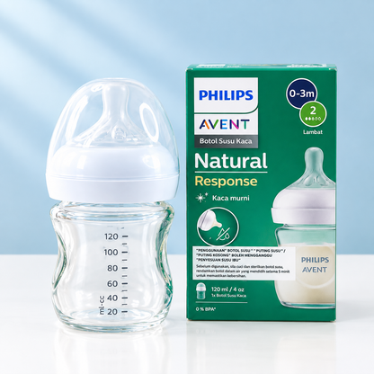 Philips Avent Natural Response Glass Baby Bottle 120ml