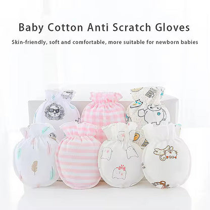 Premium quality Baby cotton mittens. (3 pairs)