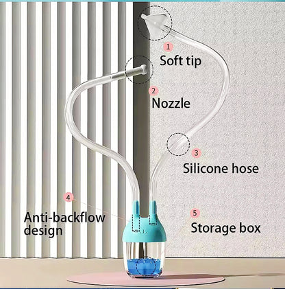 Baby nose aspirator with tweezer and cleaning tool set .
