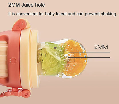 Silicon fruit pacifier with 2 extra nipples and box