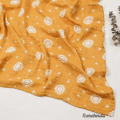 100% Organic Bamboo Cotton Moslin Swaddle .4 layer.