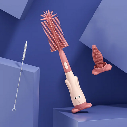 3-in-1 Silicone Baby Bottle Brush Set