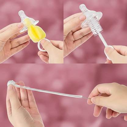 6 pcs baby feeder or pump parts cleaning sponge brush set .