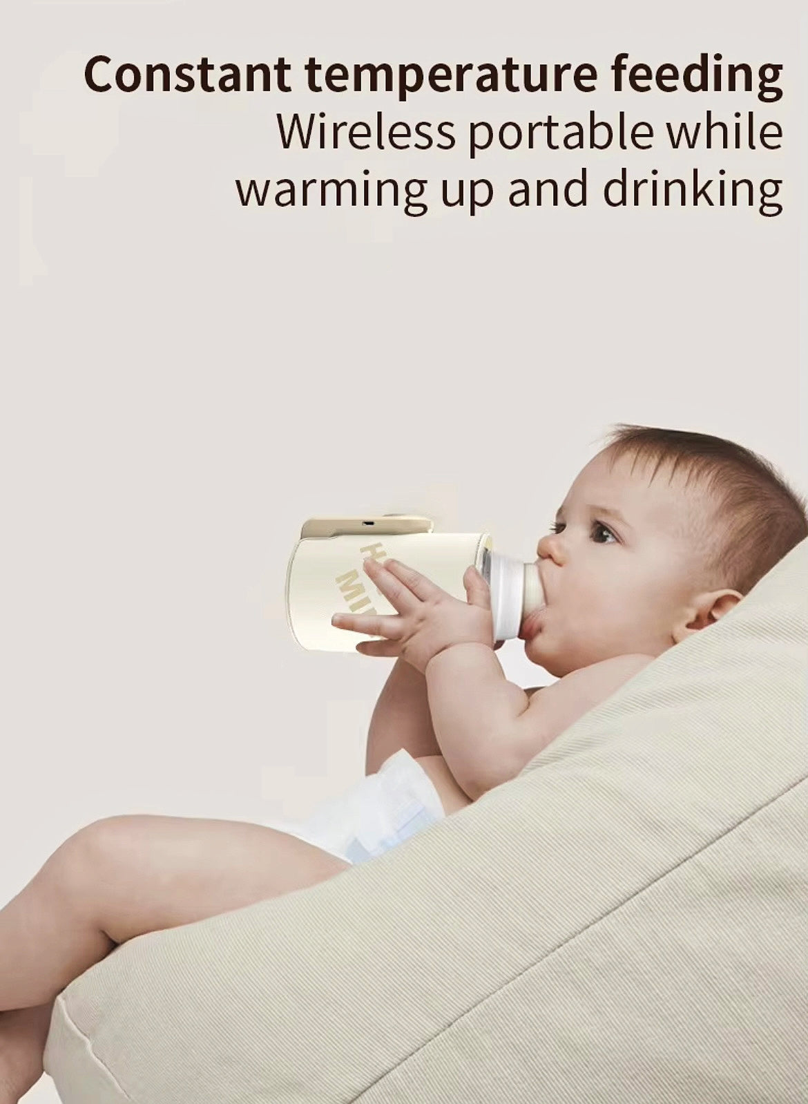RECHARGABLE PORTABLE BABY BOTTLE WARMER.