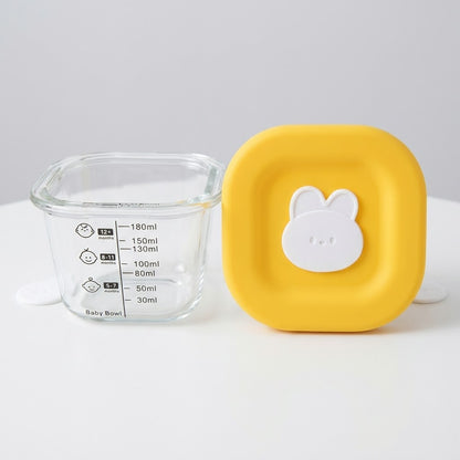 Glass Baby Food Storage Jar with Silicone Lid
