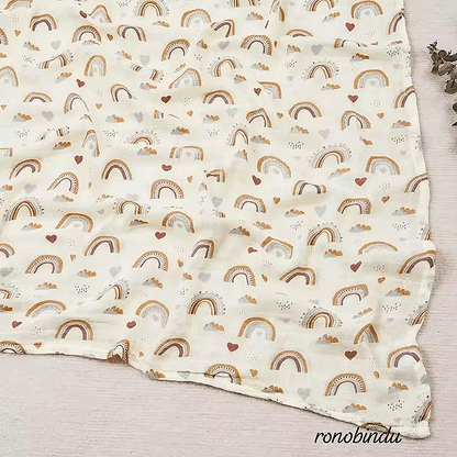 100% Organic Bamboo Cotton Moslin Swaddle .4 layer.
