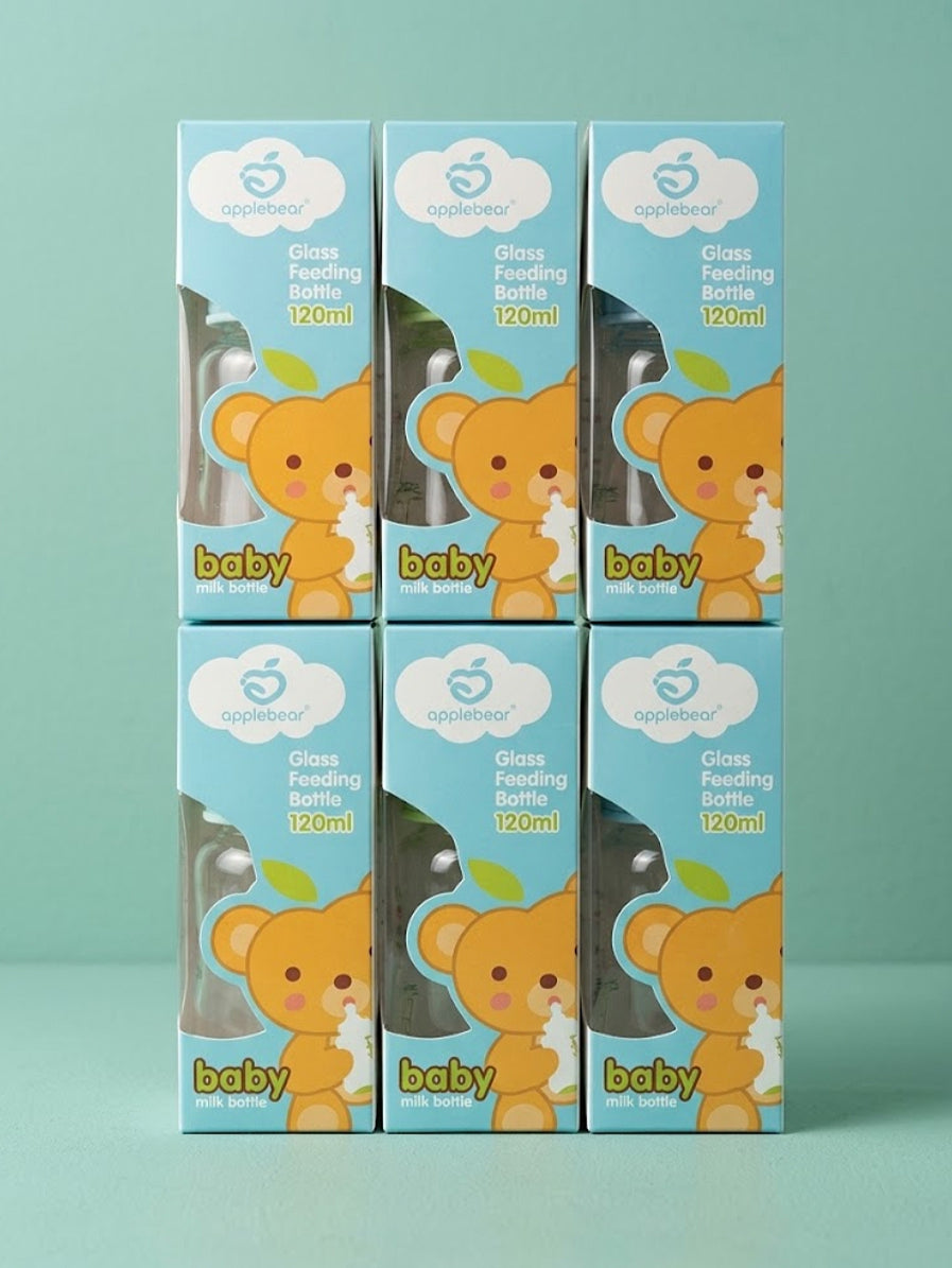 Applebear Glass Feeding Bottle (120ml)