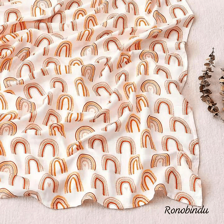 100% Organic Bamboo Cotton Moslin Swaddle .4 layer.