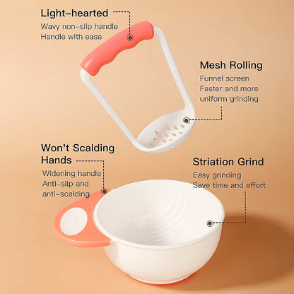 Baby food grinding bowl .