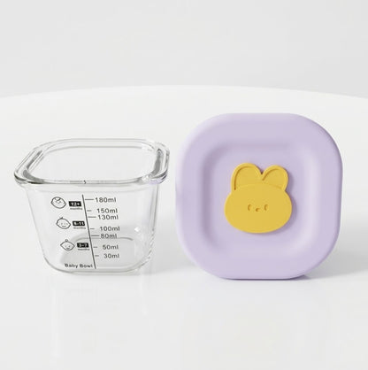 Glass Baby Food Storage Jar with Silicone Lid
