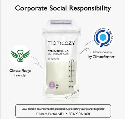 Momcozy breastmilk storage bags. (10 pcs) (disposable)