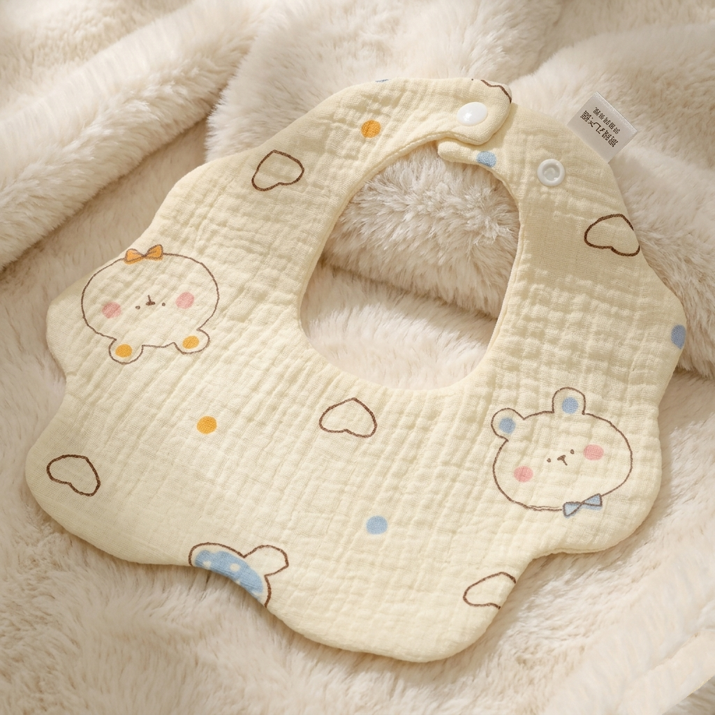 Organic Muslin Cotton bibs..