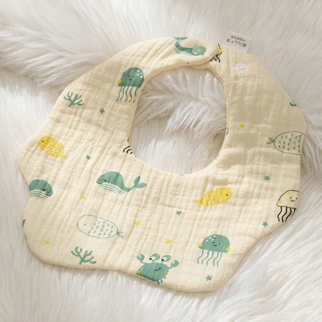 Organic Muslin Cotton bibs..