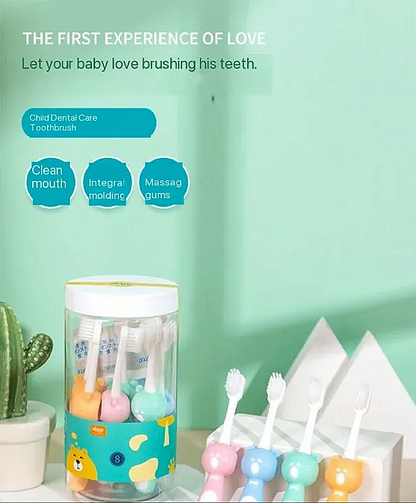Kids Soft Bear Toothbrush 8 Pcs Set (Hercules Bear)