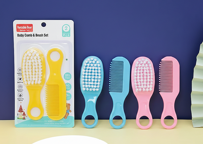 Baby grooming hair brush set.