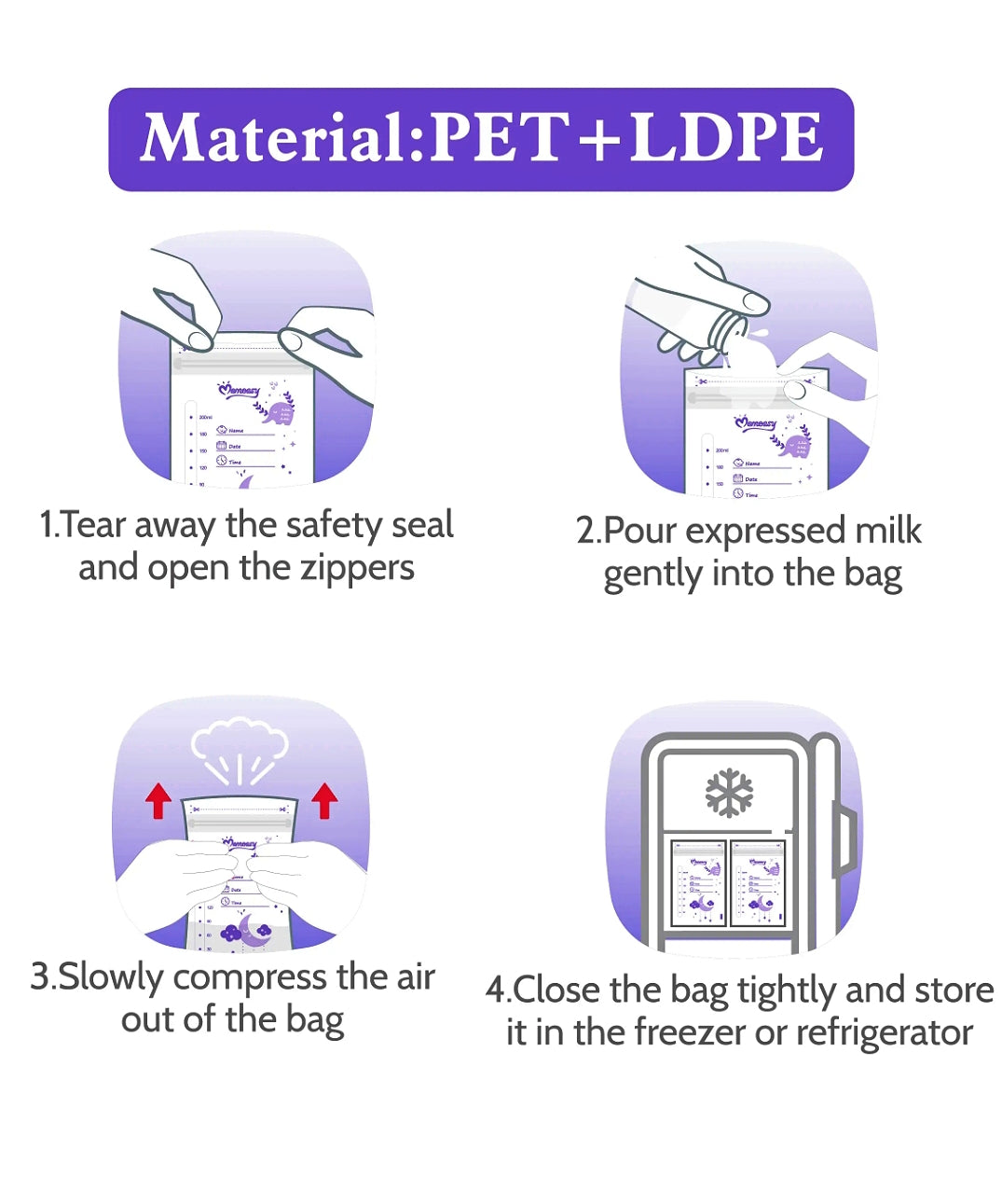 Momeasy Breast Milk Storage Bags (25 pcs)