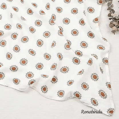 100% Organic Bamboo Cotton Moslin Swaddle .4 layer.