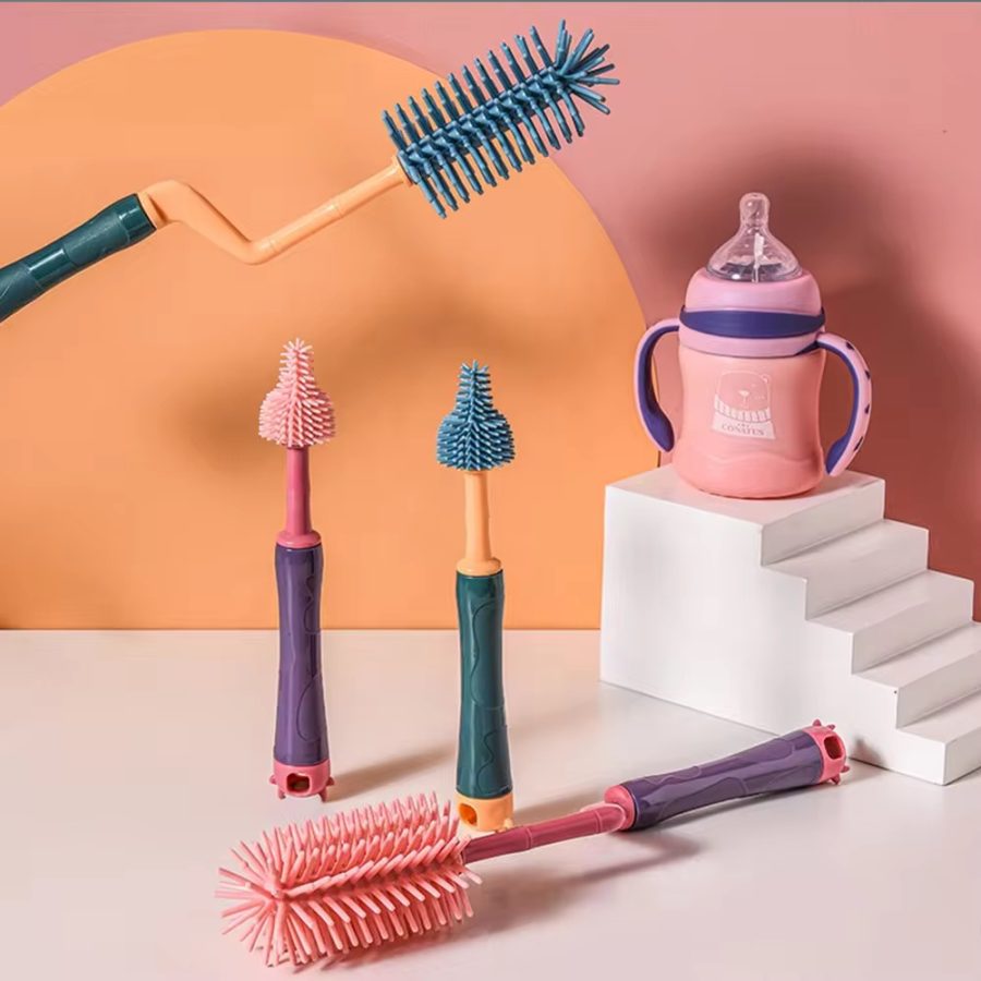 baby feeder or pump parts silicon cleansing brush sets